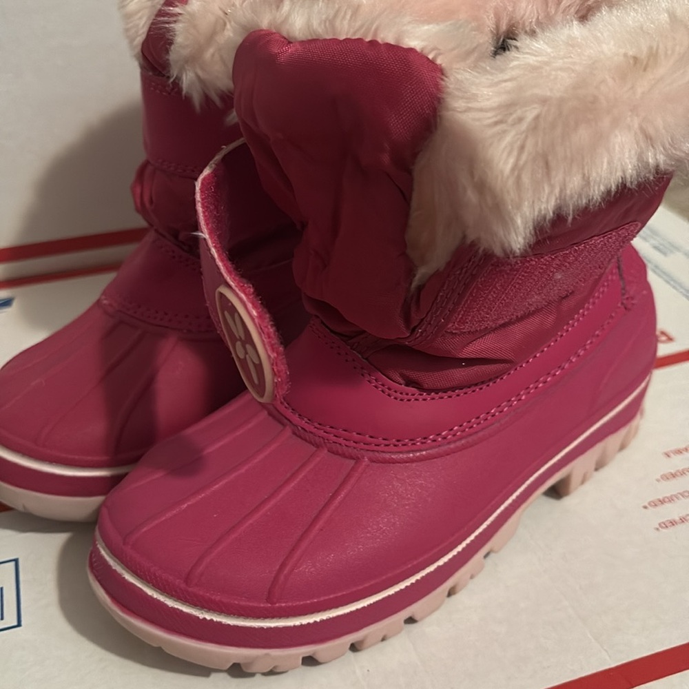 Cat & Jack Pink Snow and Rain Boots - Picture 7 of 8